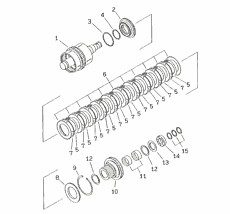 714-17-12110 SHAFT for KOMATSU WA470/WA480